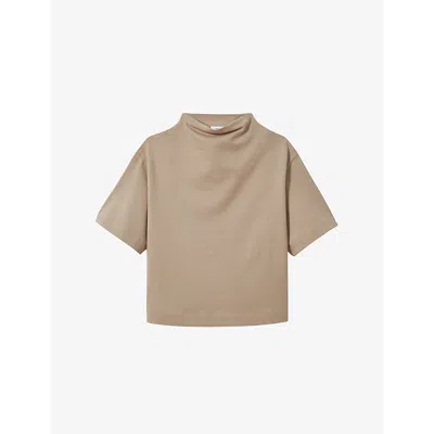 Reiss Womens Olivia Oversized Cotton-jersey T-shirt Neutral