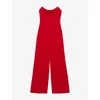 Reiss Womens Red Premier Strapless Stretch-woven Jumpsuit In Red