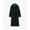 Reiss Womens Green Rene Double-breasted Wool-blend Coat In Green