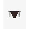 Reiss Womens  Riah Side-tie Low-rise Stretch-woven Bikini Top