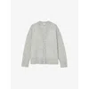 Reiss Womens  Robyn Brushed Alpaca Wool-blend Cardigan In Grey