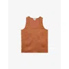 Reiss Womens Toffee Ruby Sleeveless Stretch-silk Top Xs