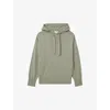 Reiss Sage Sammie Wool Blend Drawstring Hoodie With Cashmere In Sage