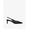 Reiss Womens Black Sirena Mesh Slingback Courts Eur 40 / 7 Uk In Black