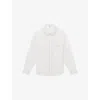 Reiss Womens Sofia Topstitched Button-through Cotton Shirt White In White