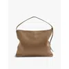 Reiss Womens Taupe Vigo Buckle-strap Leather Tote Bag