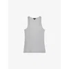 Reiss Womens  X Atelier Branden Scoop-neck Woven Vest Top Silver In Silver