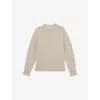 Reiss Womens Sage Green Mimi Crewneck Cashmere Jumper In Neutral