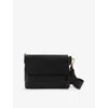 Reiss Womens Selena Adjustable-strap Leather Crossbody Bag Black
