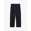 Reiss Womens Dark Blue Selin Mid-rise Straight-leg Denim Jeans In Black