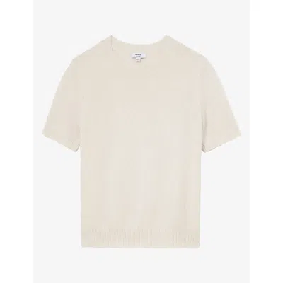 Reiss Womens Stevie Short-sleeved Cashmere T-shirt Ivory