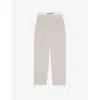 Reiss Womens Stone Colette Mclaren F1 Team Boxer-waist Stretch-woven Trousers In Stone