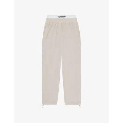 Reiss Womens Stone Colette Mclaren F1 Team Boxer-waist Stretch-woven Trousers
