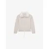 Reiss Womens Stone Neutral Laney Half-zip Jersey Sweatshirt In Neutral