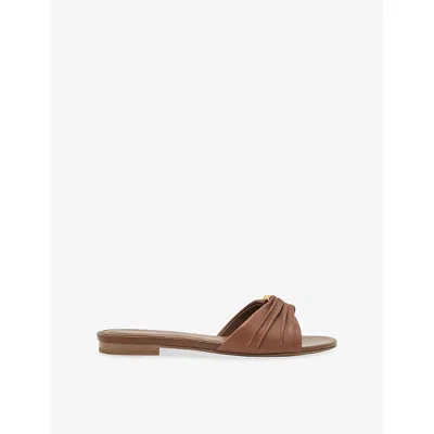 Reiss Womens Tan Alana Leather Sandals Eur 40 / 7 Uk In Brown