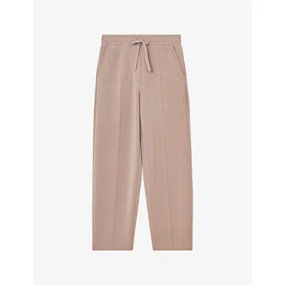 Reiss Womens  Janie Tapered-leg Stretch-jersey Jogging Bottoms In Pink