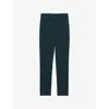 Reiss Womens Teal Gabi Slip-pocket Slim-leg Mid-rise Woven Trousers In Blue