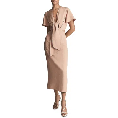 Reiss Womens Tie Front Long Maxi Dress