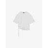 Reiss Atelier Cotton Cut-out Rope-cord Top In White