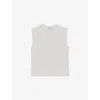 Reiss Womens Dylan Oversized Stretch-cotton Vest White In White