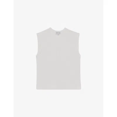 Reiss Womens Dylan Oversized Stretch-cotton Vest White