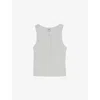 Reiss Womens White Erin Fine-rib Button-front Knitted Vest In White