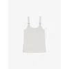Reiss Womens White Isabella Scoop-neck Stretch-cotton Vest Top Xs In White