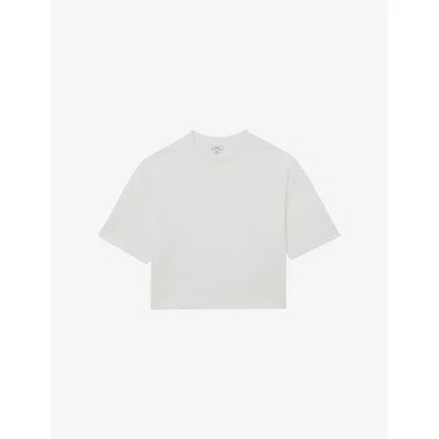 Reiss Womens  Lara Relaxed-fit Cotton T-shirt In White