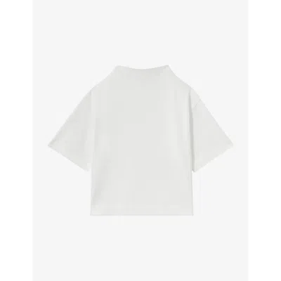 Reiss Womens  Olivia Oversized Cotton-jersey T-shirt In White