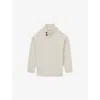 Reiss Womens White Phoebe Button-neck Wool And Cashmere-blend Jumper In White