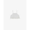 Reiss Womens White Poppy Broderie-pattern Cotton Top In White