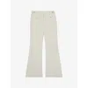 Reiss Womens  X Atelier Athena Flared Wool Trousers White In White