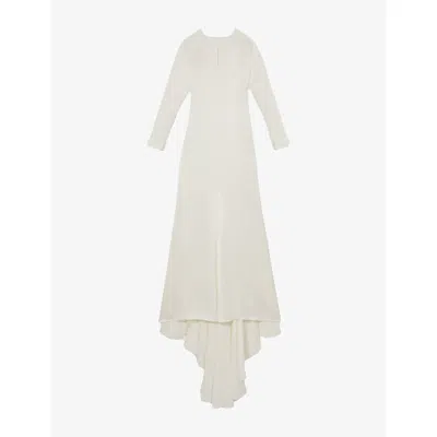 Reiss Womens  X Atelier Clemence Duchess-satin Bridal Gown White