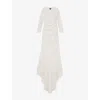 Reiss Womens  X Atelier Lorna Long-sleeve Stretch-woven Maxi Dress In White