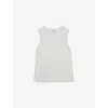 Reiss Womens White Rian Silk-front Woven Vest Xs