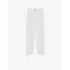 Reiss Womens Tory Drawstring-waist Woven Trousers White In White