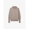 Reiss Womens Wren Roll-neck Knitted Jumper Mink In Mink