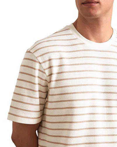 Reiss Woodhall Textured Stripe Tee In White