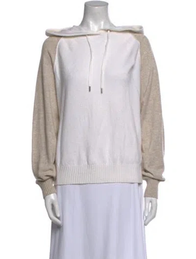 Pre-owned Reiss Wool Bateau Neckline Sweater In Neutral