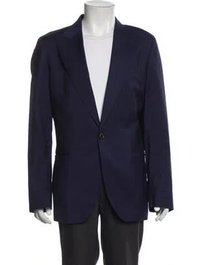 Pre-owned Reiss Wool Blazer In Blue