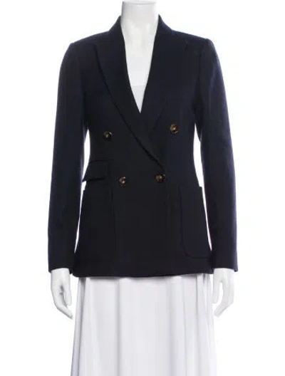 Pre-owned Reiss Wool Blazer In Blue