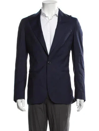 Pre-owned Reiss Wool Blazer In Blue