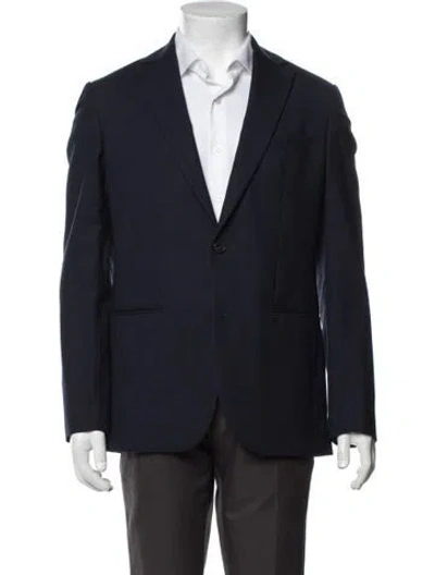 Pre-owned Reiss Wool Blazer In Blue