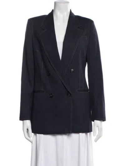 Pre-owned Reiss Wool Blazer In Blue