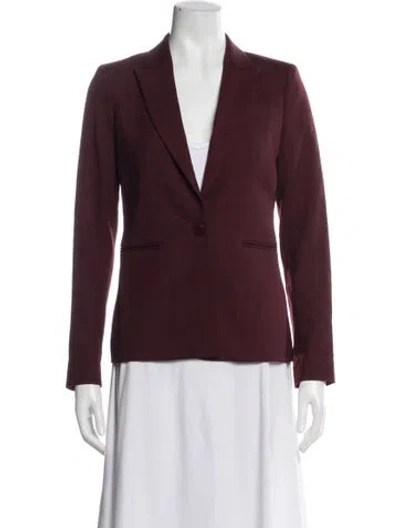 Pre-owned Reiss Wool Blazer In Burgundy