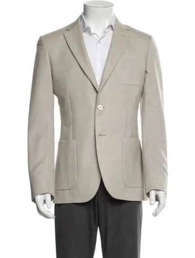 Pre-owned Reiss Wool Blazer In Neutral