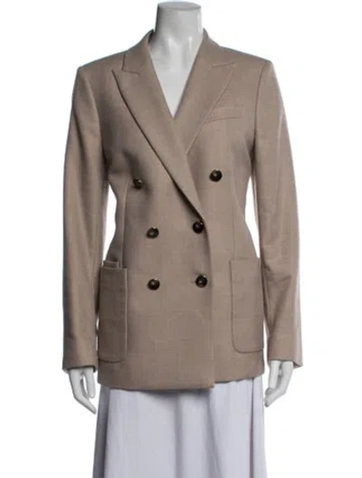 Pre-owned Reiss Wool Blazer In Neutral