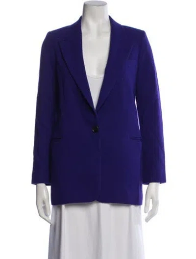 Pre-owned Reiss Wool Blazer In Purple