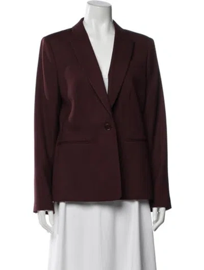 Pre-owned Reiss Wool Blazer W/ Tags In Burgundy