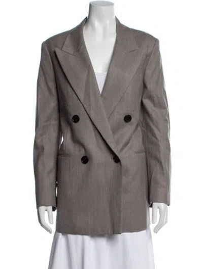 Pre-owned Reiss Wool Blazer W/ Tags In Gray